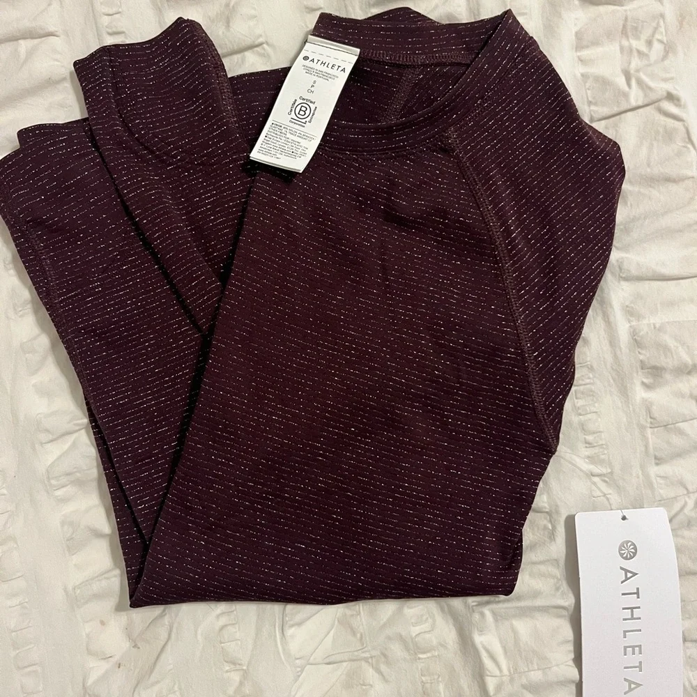 Athleta Purple Long Sleeve Top - Picture 4 of 5